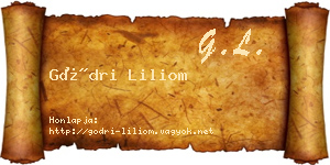 Gödri Liliom névjegykártya